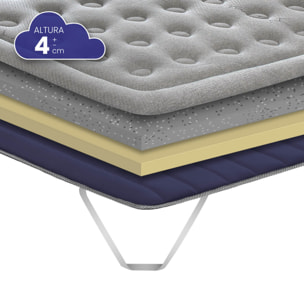 Topper Viscografeno Infiniti Grafeno Confort, Altura 4 cm