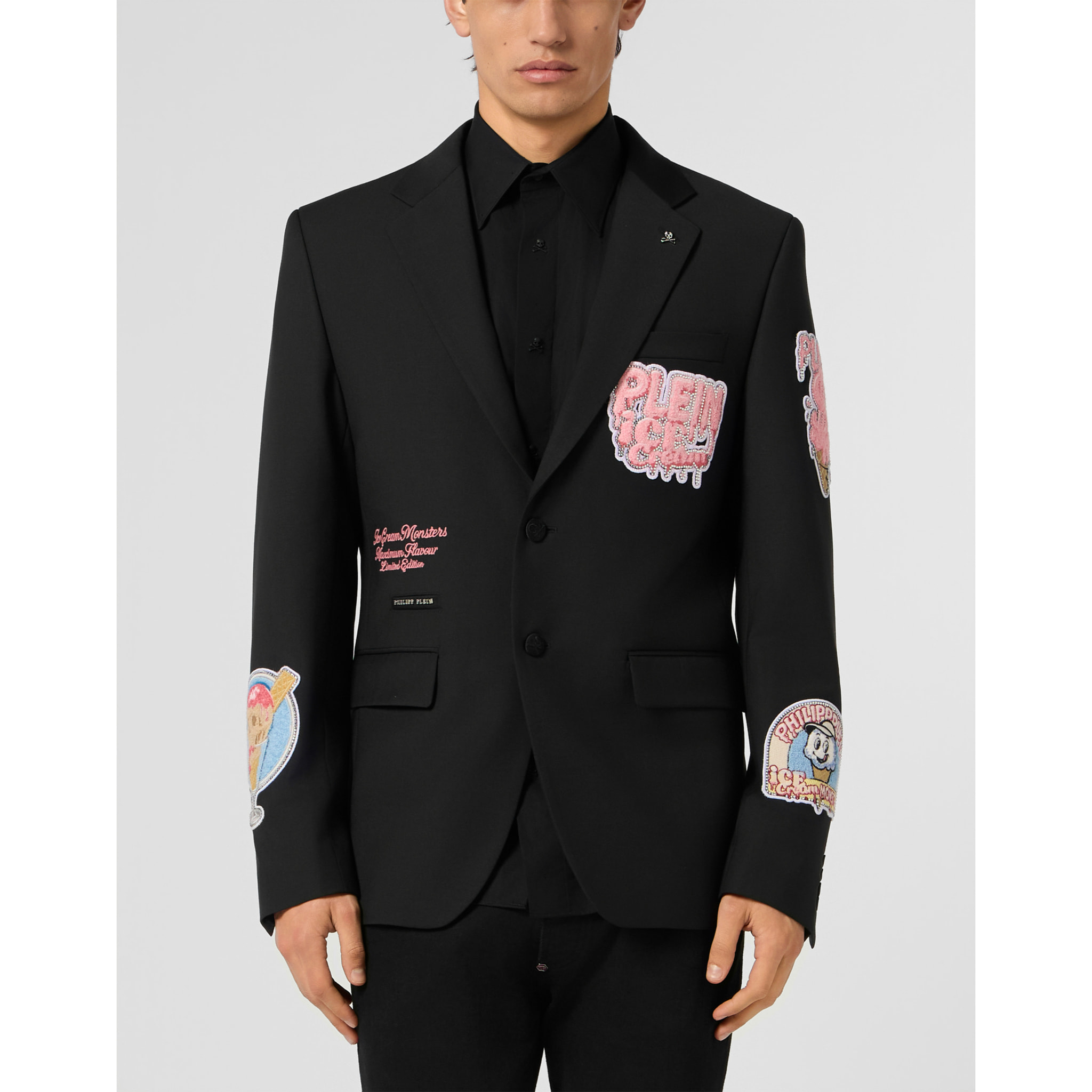 PHILIPP PLEIN Gigolo Fit Blazer Ice Cream Patches