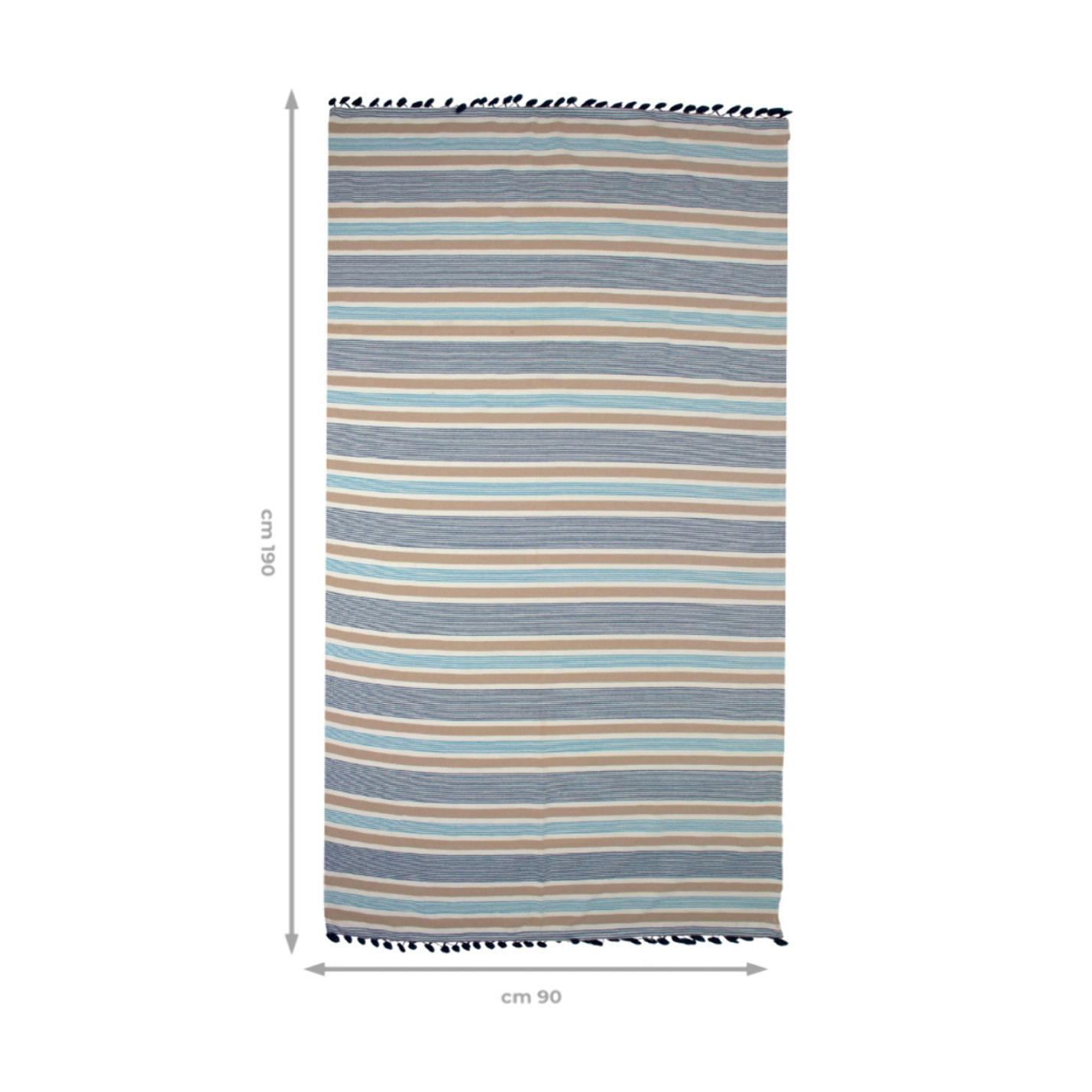 Telo Mare Fouta Modello Kenya Con Pon Pon