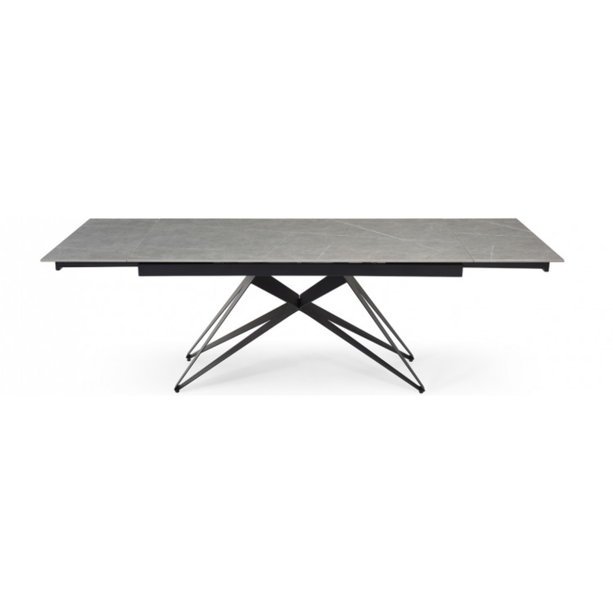 Table extensible en céramique marbre grey L160/240cm - 9 piètements - UNIK