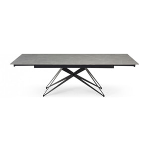 Table extensible en céramique marbre grey L160/240cm - 9 piètements - UNIK