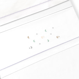 Triptico Coche Estrella Luna Multicolor Bco/Gris