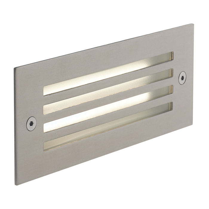 INCASSO LED BOLT NIKEL CON GRIGLIA 6W 190LM 4000K IP54 17X7X5,7CM