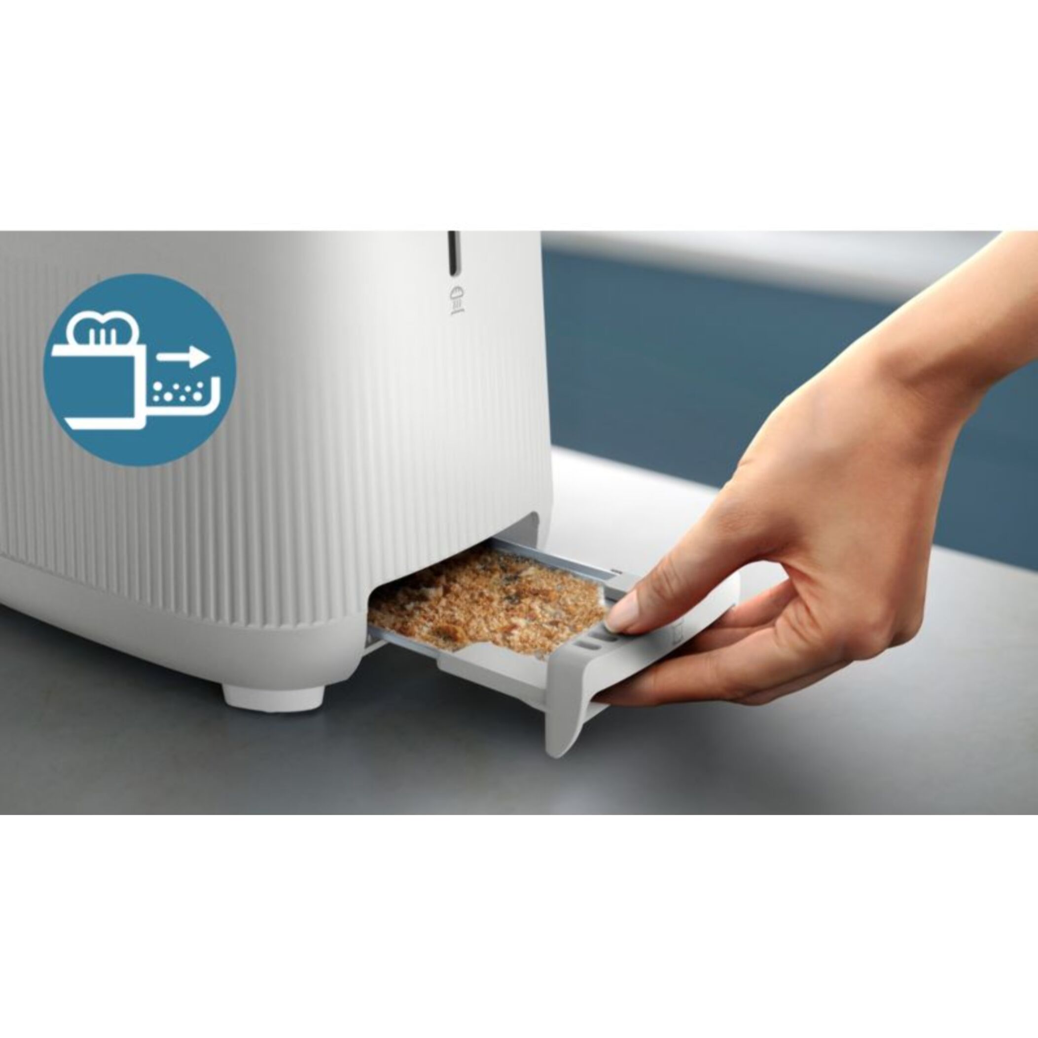 Grille-pain PHILIPS HD2511/00 Toaster blanc Série 3000, 2 fentes, 900W