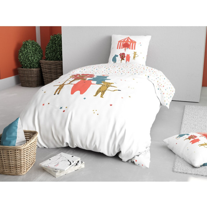 Parure housse de couette 2PCS en coton 57 fils - CIRCUS