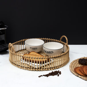 Plateau Tressage Bambou D40cm