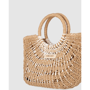 Bolso - Beig - Medida: 38 cm x 25 cm x 10 cm