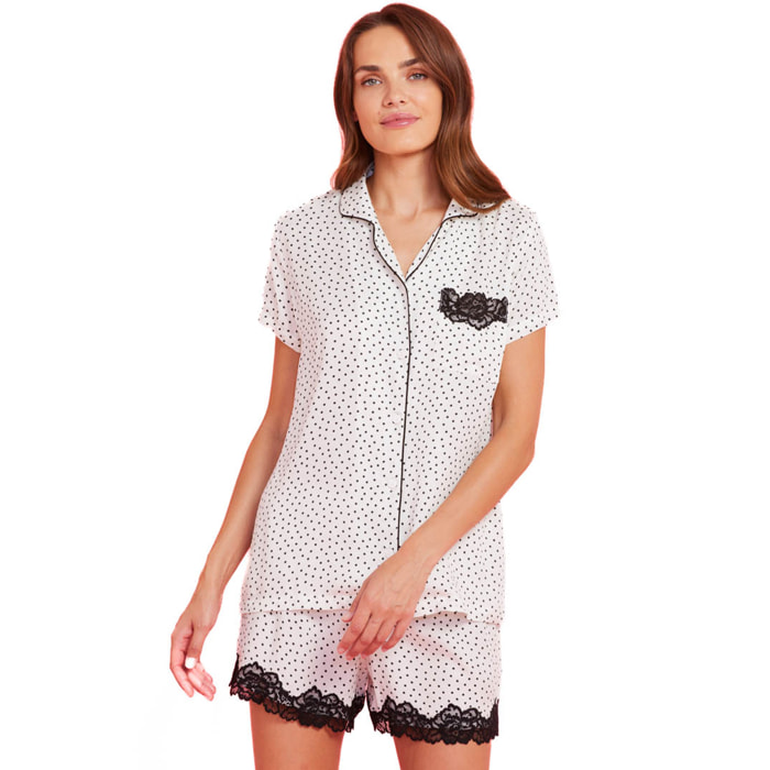 Pigiama donna viscosa lady dots Noidinotte