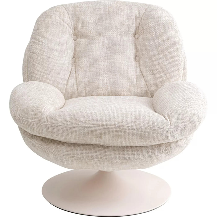 Fauteuil pivotant Cosy beige Kare Design