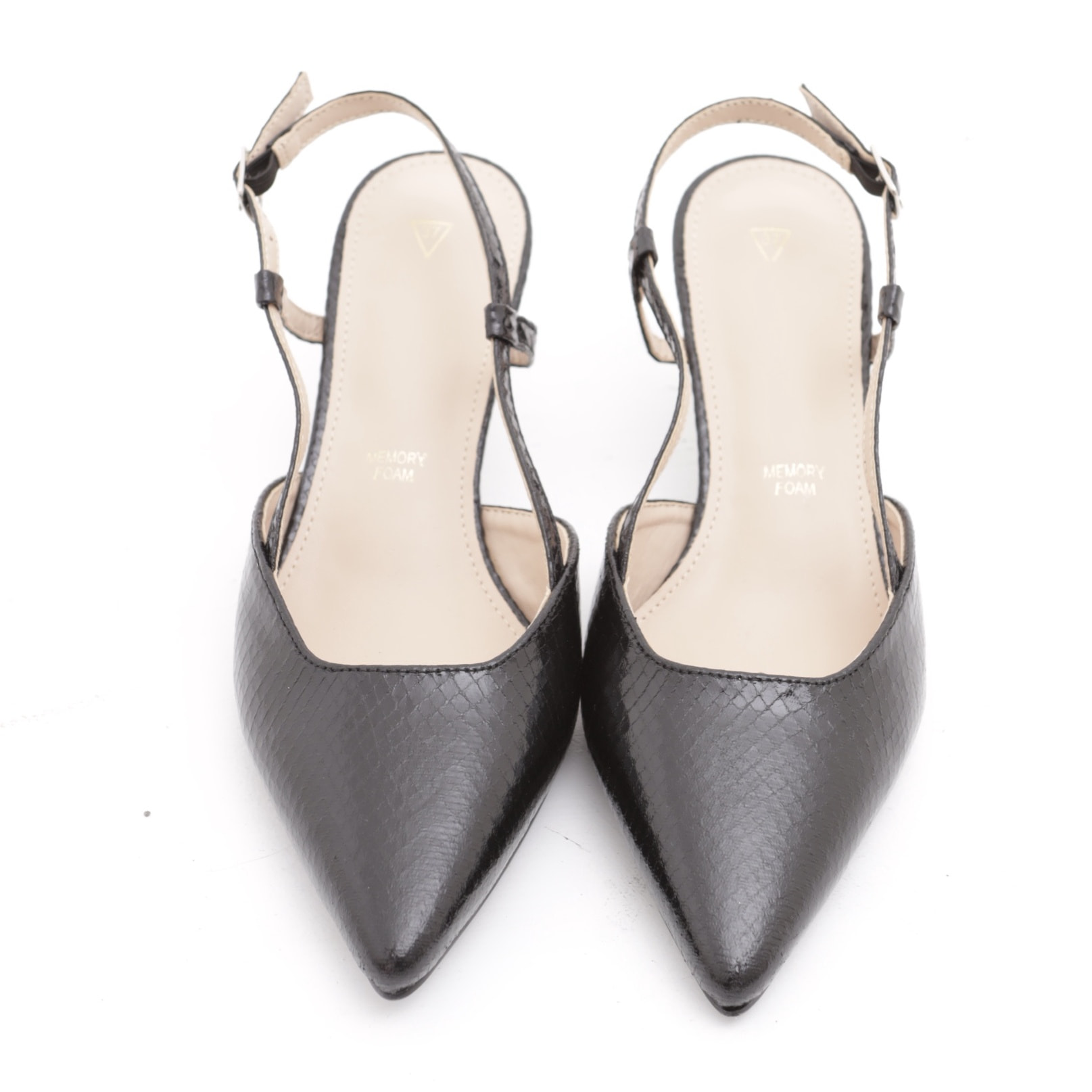 SLINGBACK SNAKE CHOCOLA' NERO