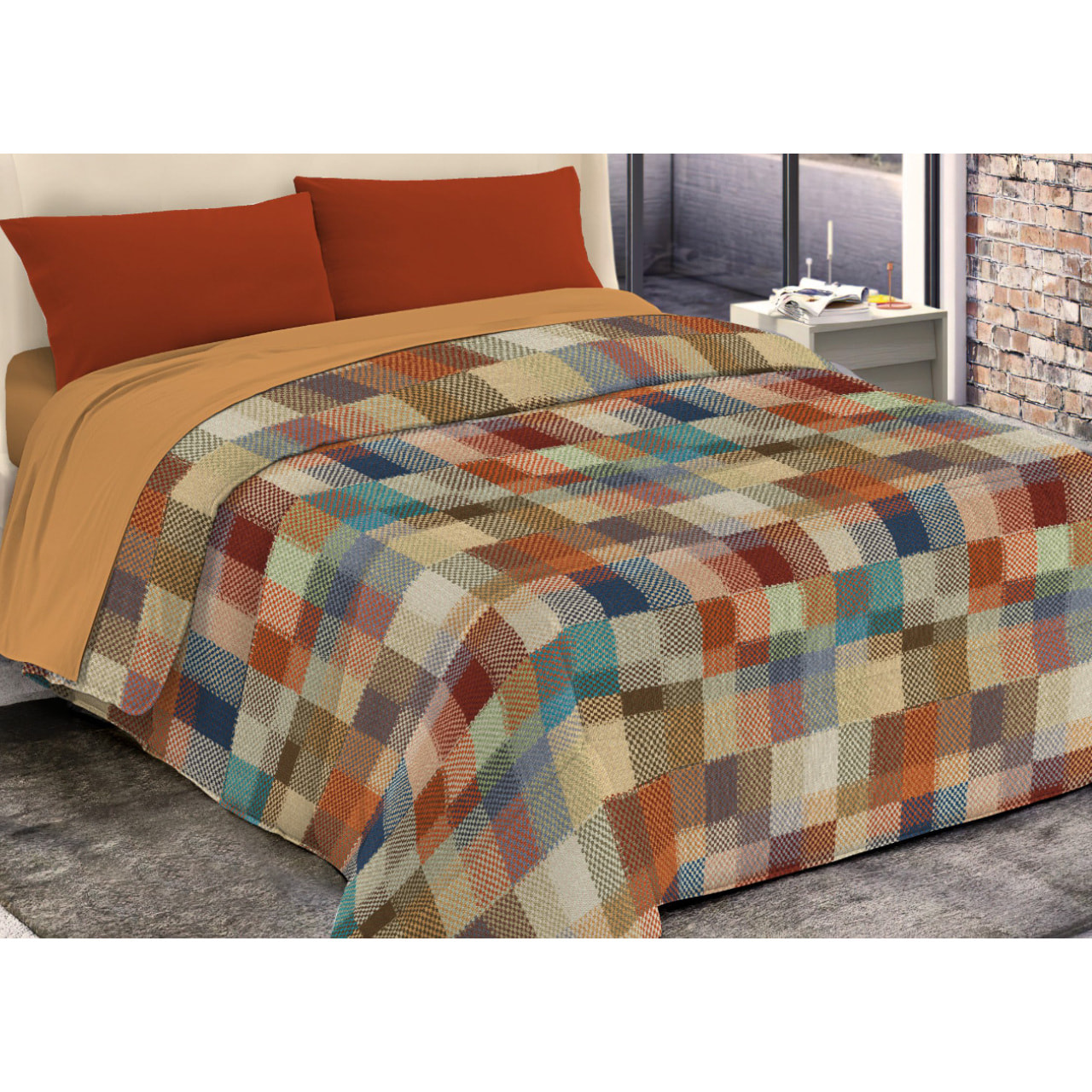 Trapunta Invernale 300gr Diadema Fantasia Quadri D22