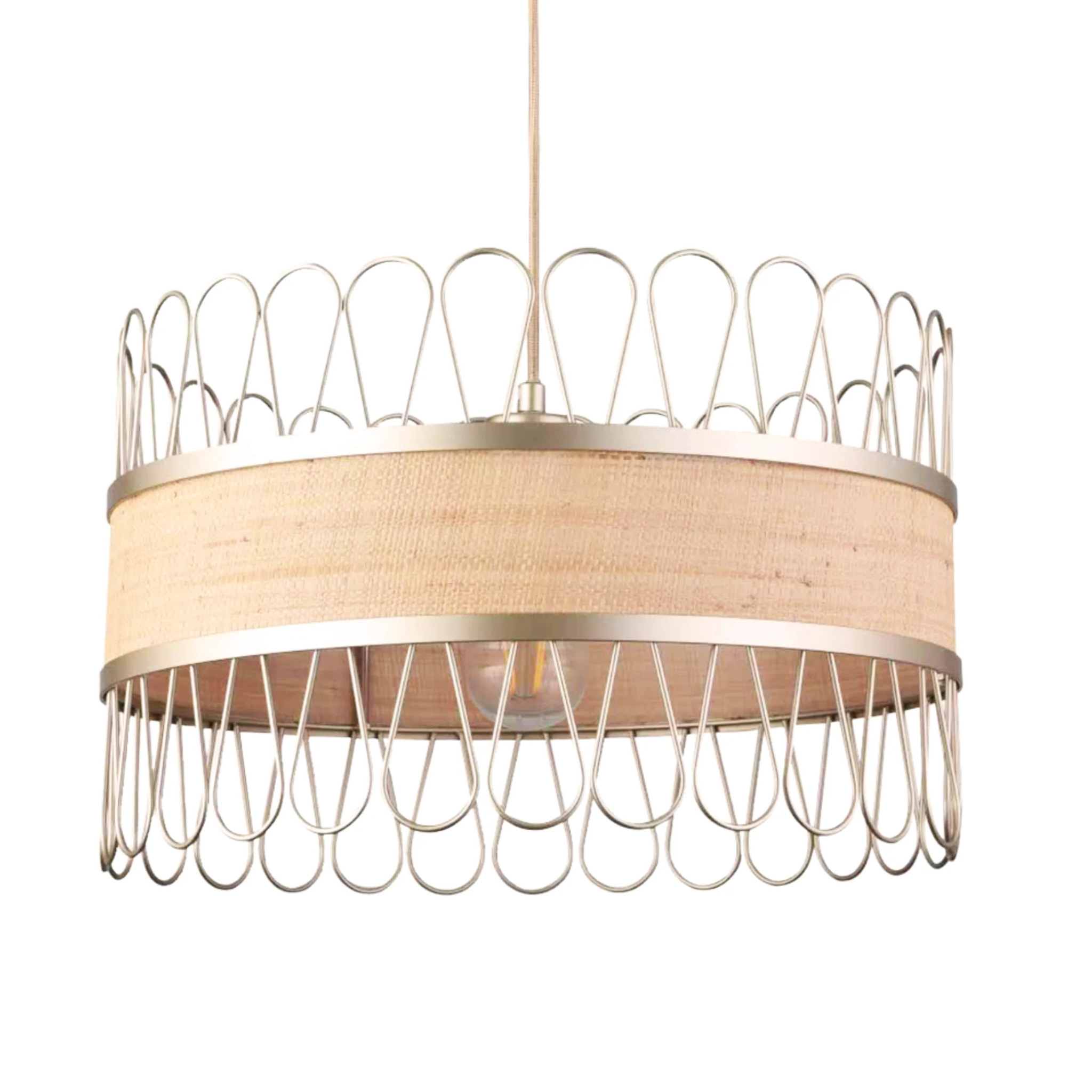 Suspension en rotin D40 cm - Flore