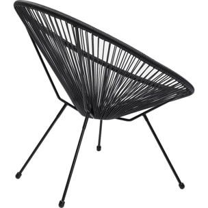 Salon de jardin Acapulco Mono noir Kare Design