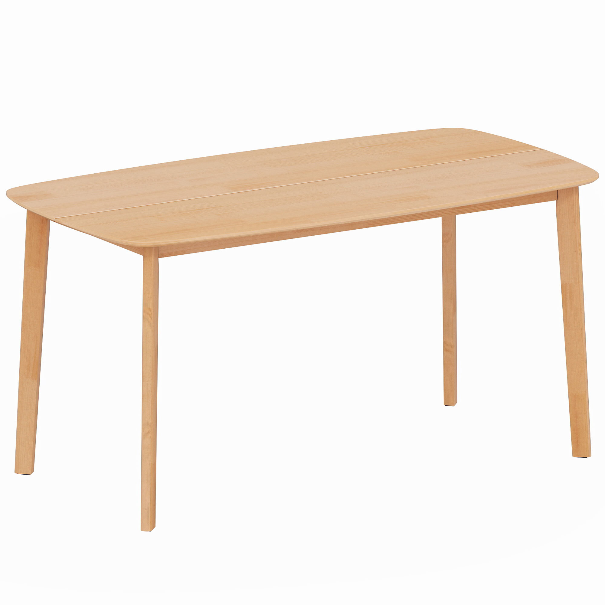 Table à manger 6 personnes dim. 150 x 80 cm bois de pin pré-huilé