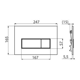 Pack WC Bâti autoportant + WC SAT Infinitio sans bride noir mat + Abattant softclose + Plaque noire mat