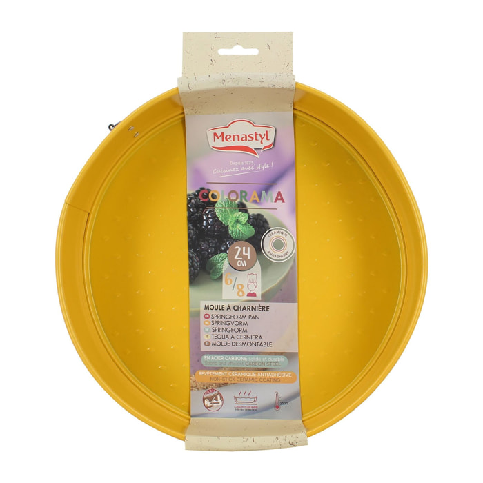 Moule à charnière en acier carbone jaune 24cm COLORAMA