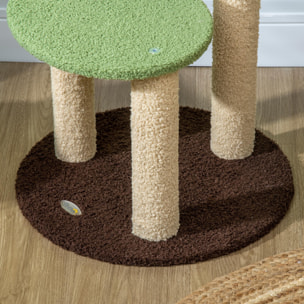 Árbol Rascador para Gatos Altura 83 cm con Cama Forma de Aguacate Bola Colgante