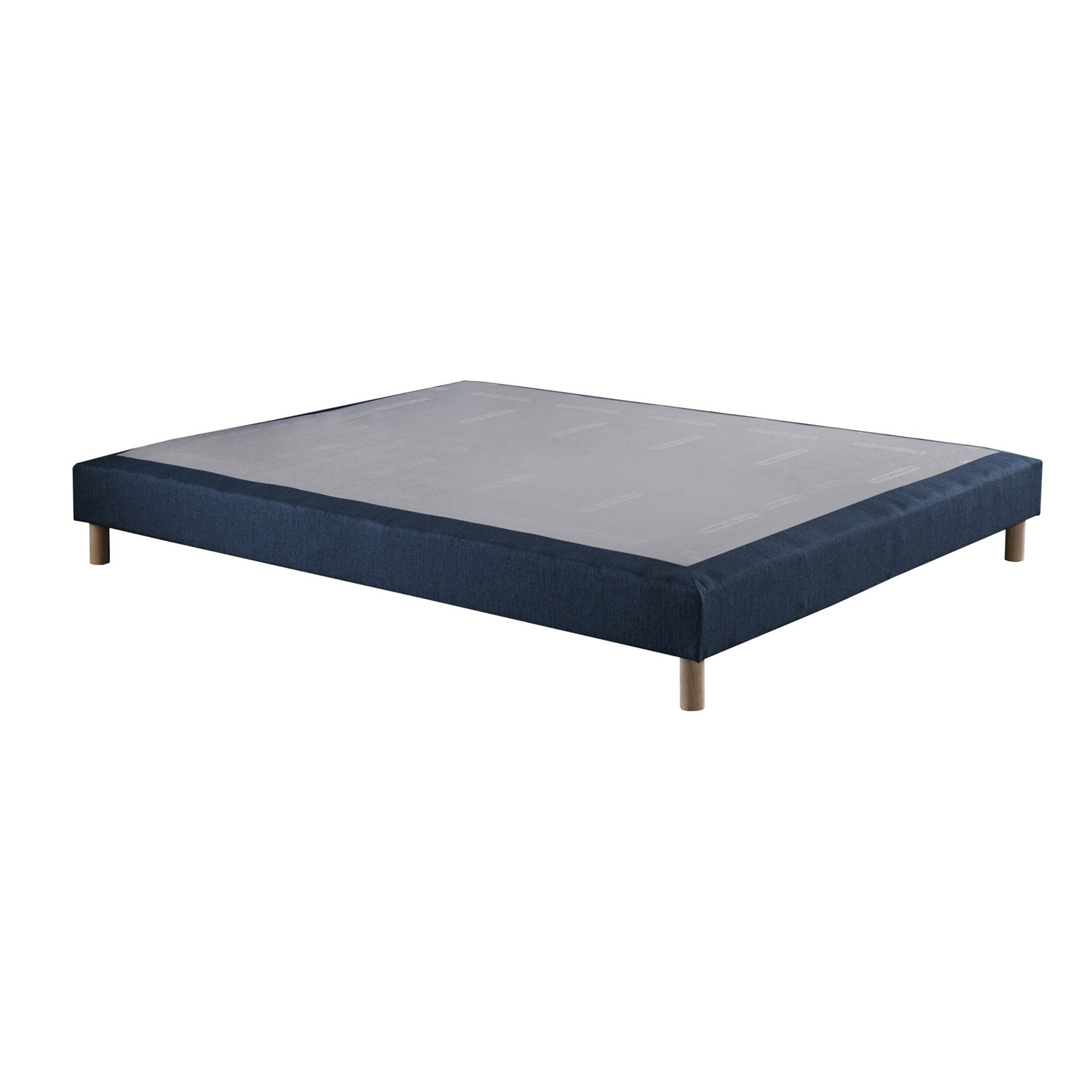 Sommier tapissier déco CRÉPUSCULE, bois massif, 12 cm - bleu marine