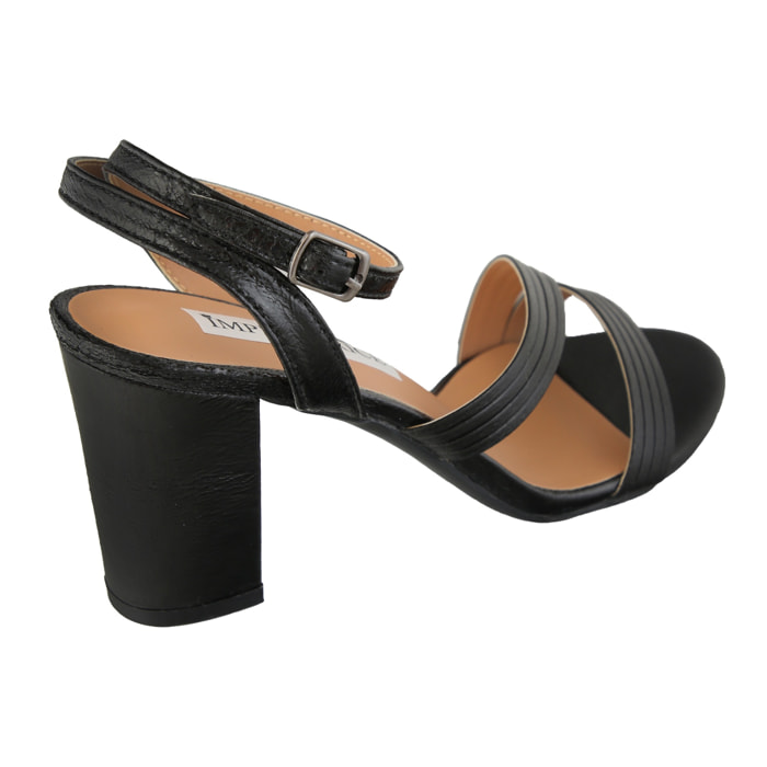 Sandali con tacco quadrato