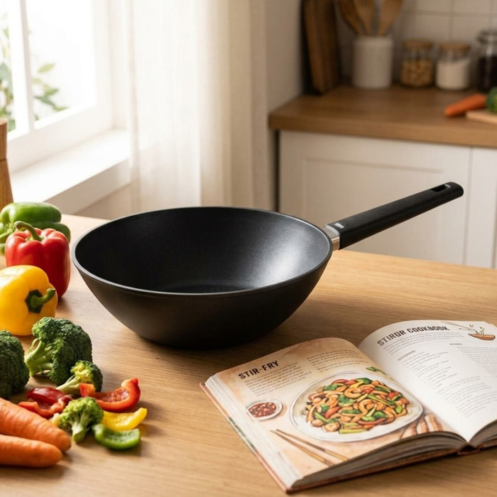 Wok 24 cm antiadhésif sans PFAS Elo Smart Wave