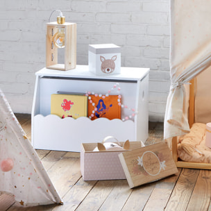 Lampe "Iwata" bois naturel H28 cm