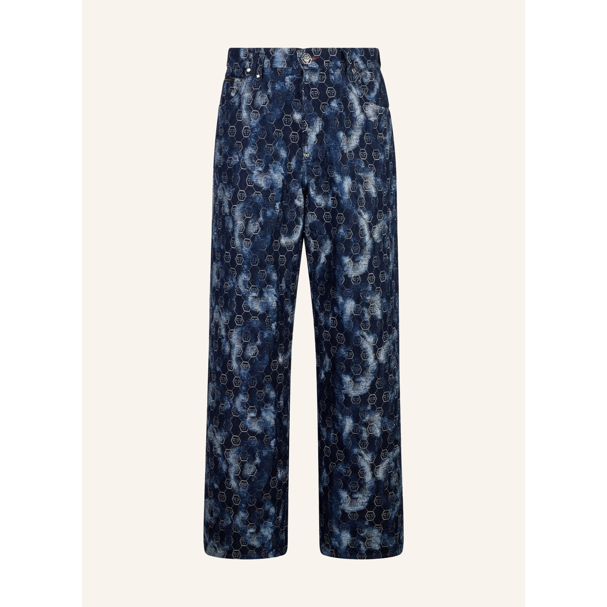 PHILIPP PLEIN Beach Boy Fit Jeans Jacquard Monogram
