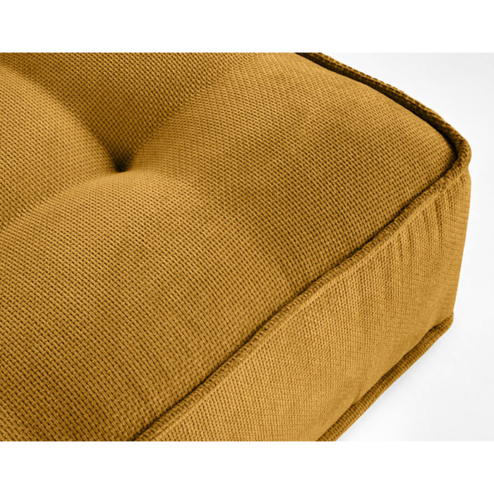 Marisol - canapé d'angle modulable 4 places - velours texturé - Jaune