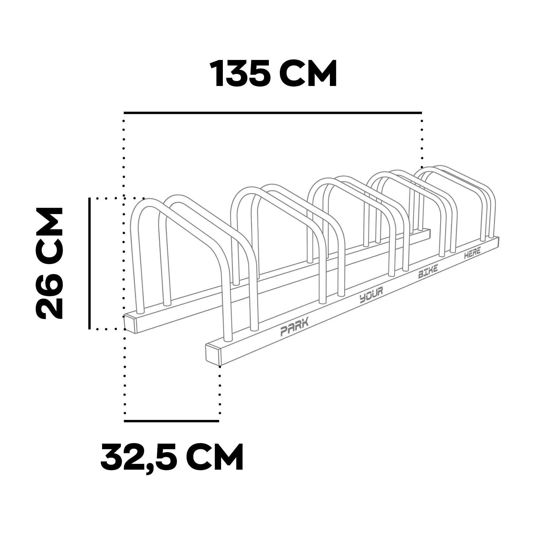 Rastrelliera Cavalletto Fermabici Modulare 5 in 1 in Acciaio Antiruggine