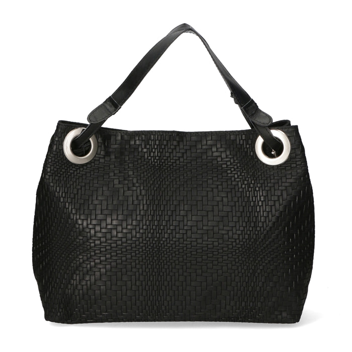 Borsa a spalla da Donna Emilia in Vera Pelle Made in Italy 29x36x13 cm