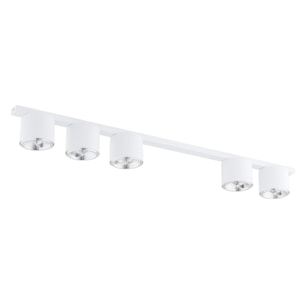 Faretto da soffitto Nano in acciaio bianco opaco