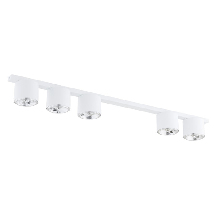 Faretto da soffitto Nano in acciaio bianco opaco