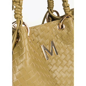 Shopper intrecciato effetto pelle