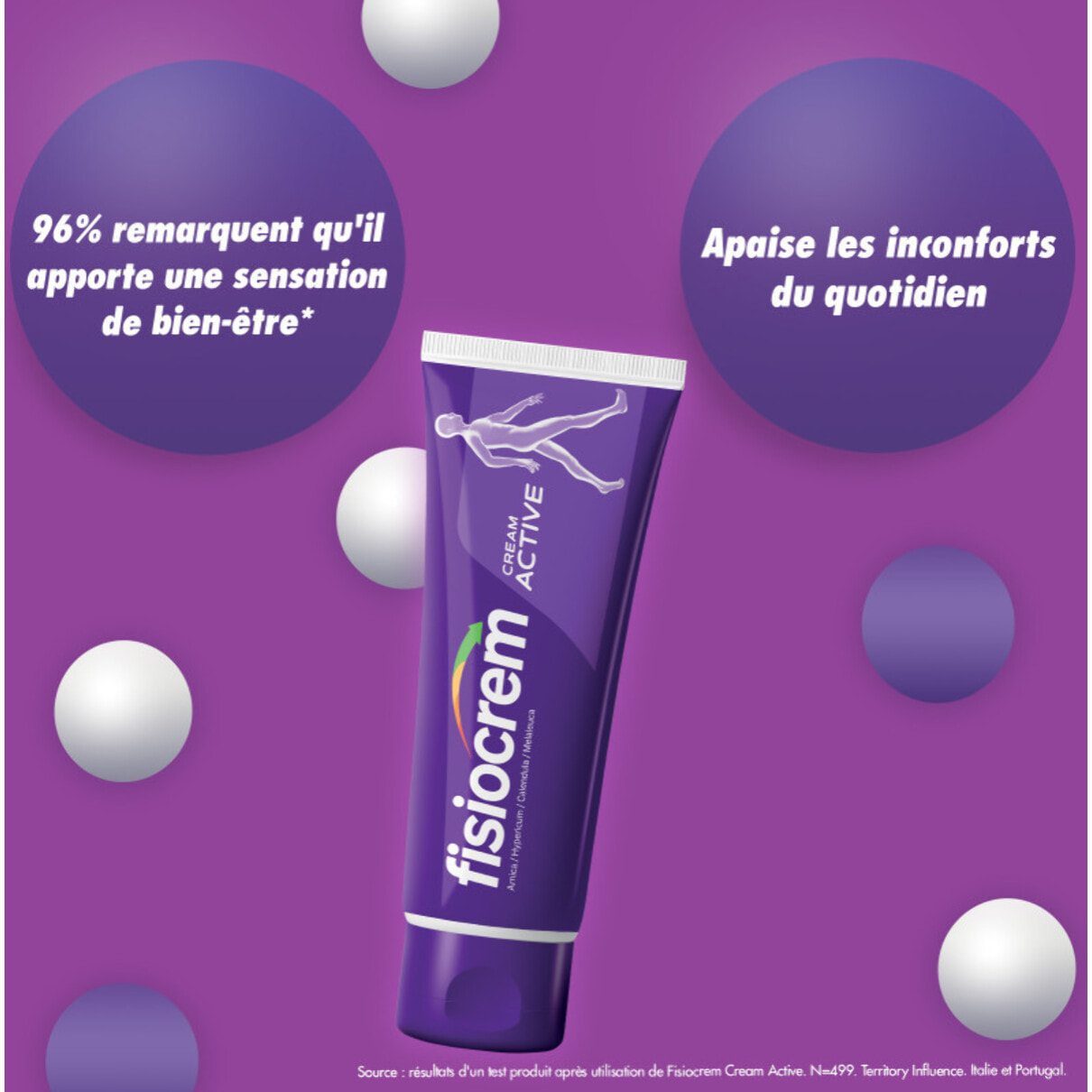 Fisiocrem Cream Active - Crème Apaisante Zones de Tension - 93% Ingrédients Naturels - Arnica, Calendula, Millepertuis & Arbre à Thé - 200ml