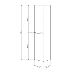 Columna de baño suspendida Opera Antracita - Roble