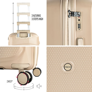 Juego De Maletas Rígidas Pp Itaca Moscu Taupe