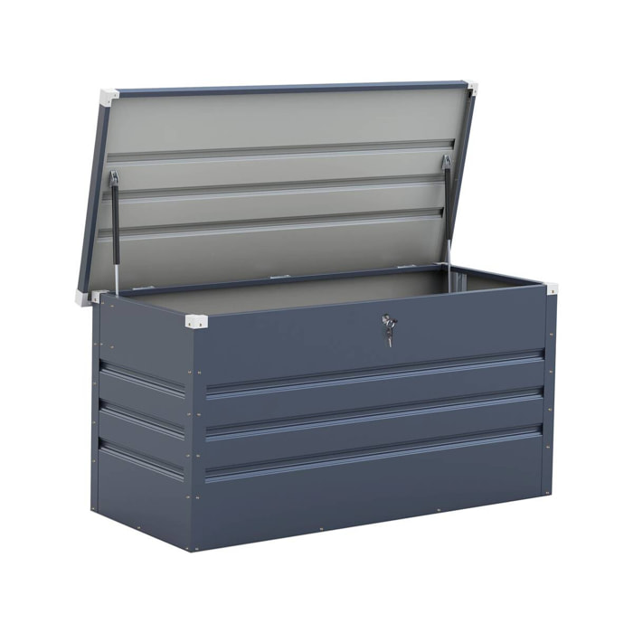 Coffre de jardin métal "Store" - 525L - 165 x 69 x 60 cm - Gris