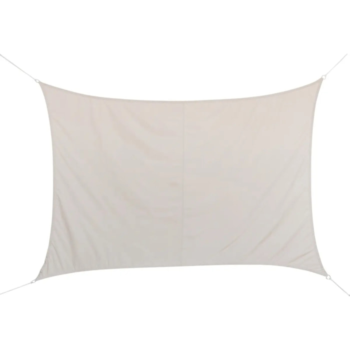 Voile d'ombrage rectangulaire "Curacao" blé 4 x 3m en polyester