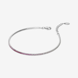 Bracciale Tennis con Cubic Zirconia Rosse 1.5mm