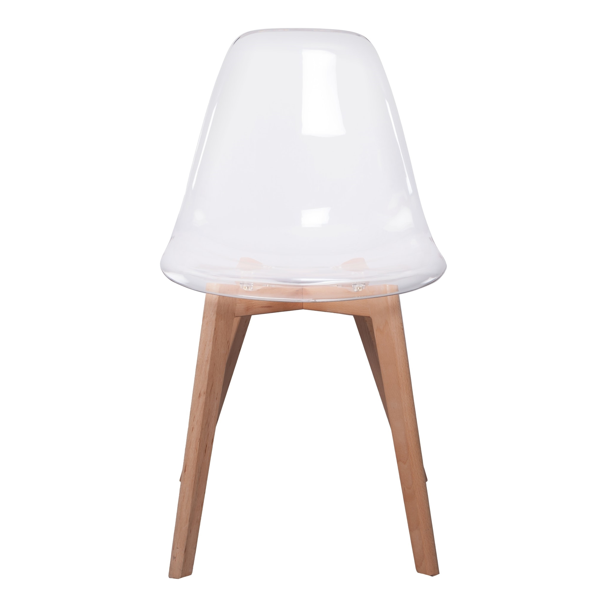 Chaise Scandinave Transparente - Lot De 2