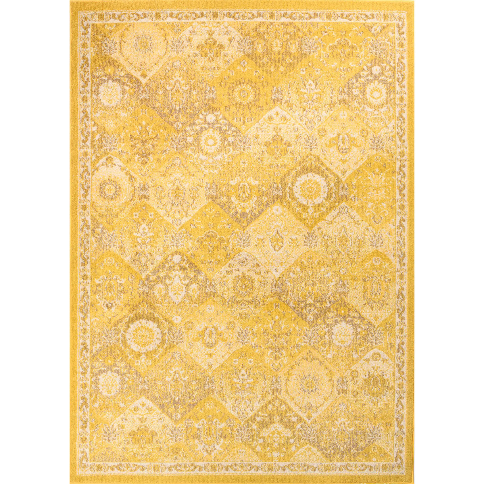 Anatolia - Tapis de salon vintage, jaune