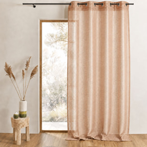 Voilage en organza fantaisie  - Effet 'résille' - Terracotta