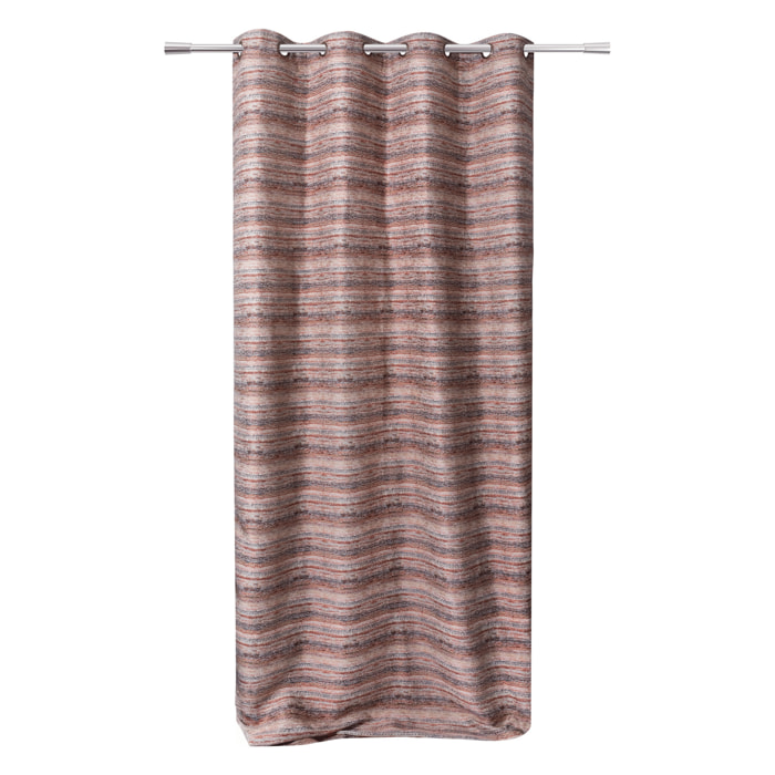 Rideau à rayures colorées - Rouge