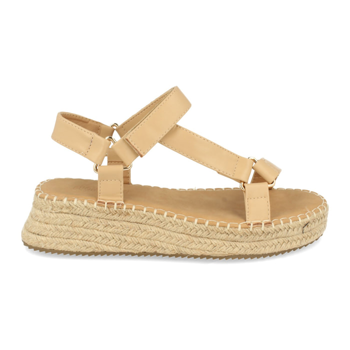 Sandalia de Yute con cierre autoadherente
