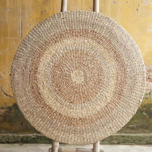 Tapis rond naturel en posidonie 120 cm - Angola