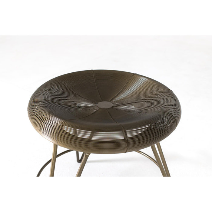 Taburete de Bronce Envejecido 52 Cm Estilo Industrial Moderno
