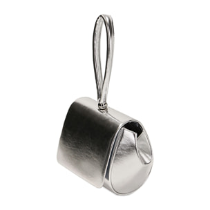 Mini sac argenté laminé