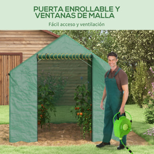 Invernadero de Exterior 2x3x2 m Invernadero de Túnel con 4 Ventanas de Malla y Puerta con Cremallera Invernadero de Huerto Anti-UV para Patio Jardín Verde