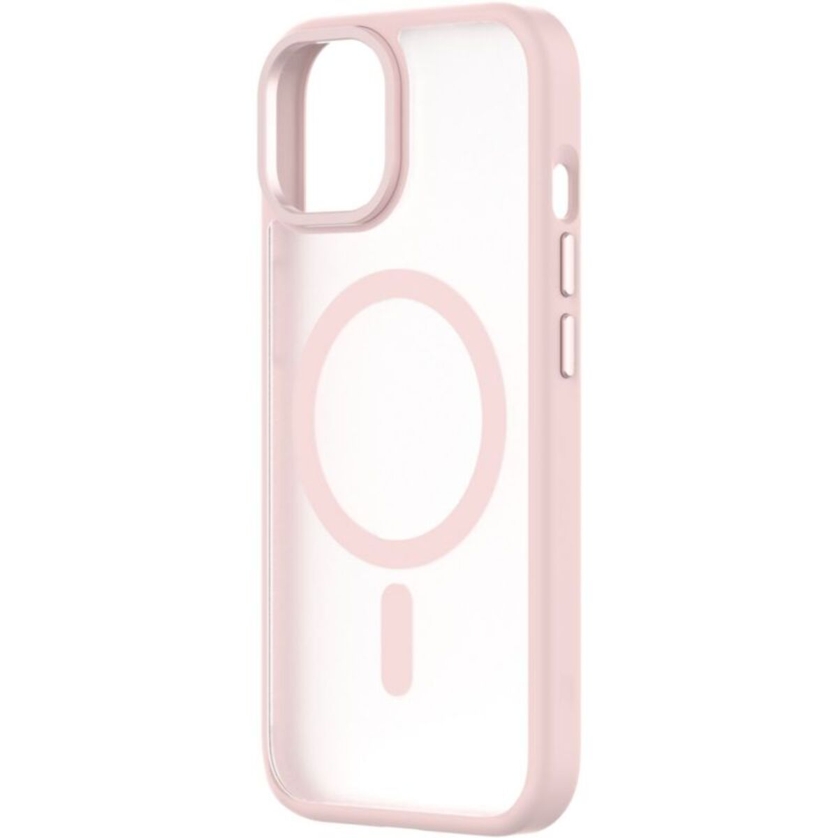 Coque bumper QDOS Iphone 15 Hybrid soft SNAP MagSafe Rose