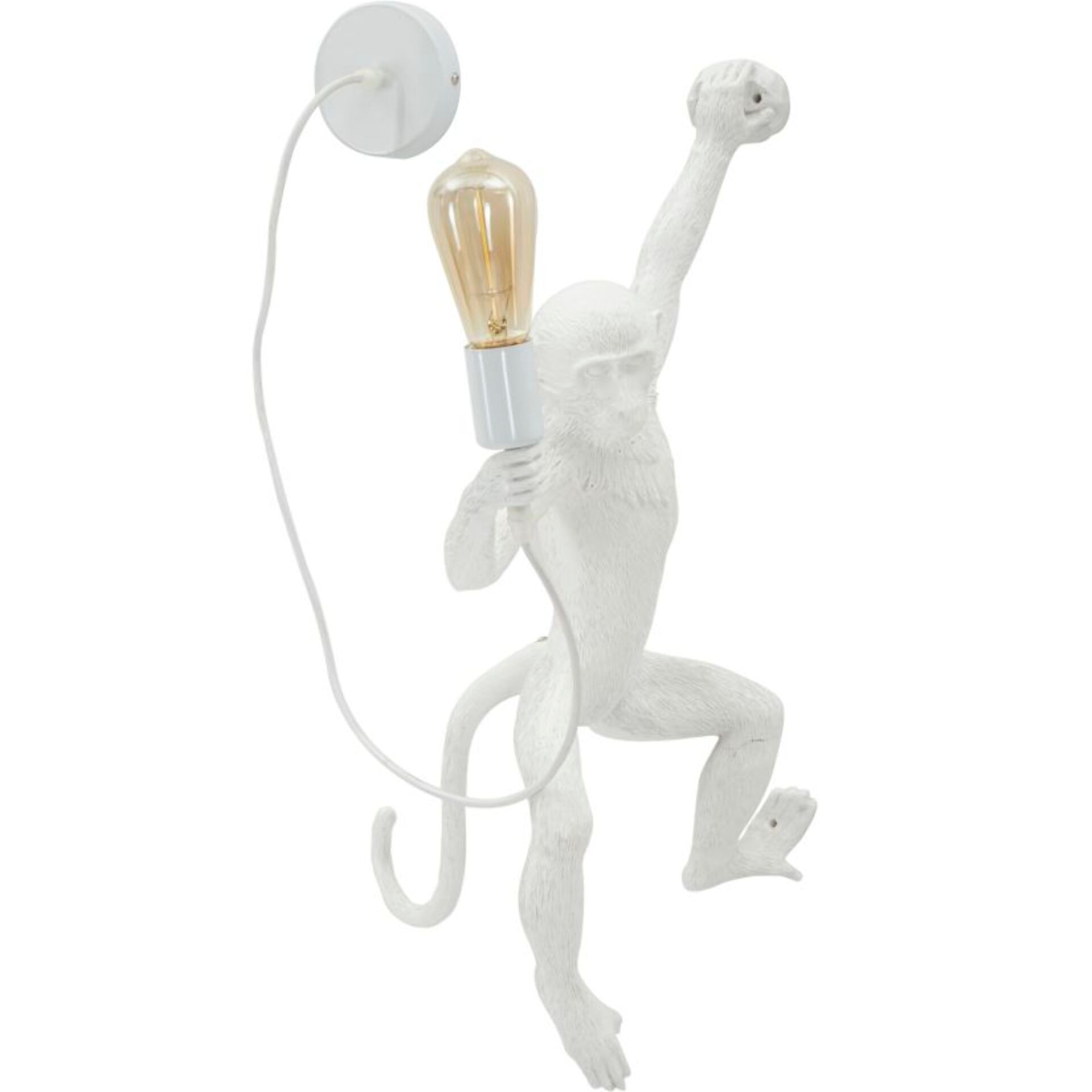 LAMPADA DA MURO MONKEY BIANCA CM 32X32X64