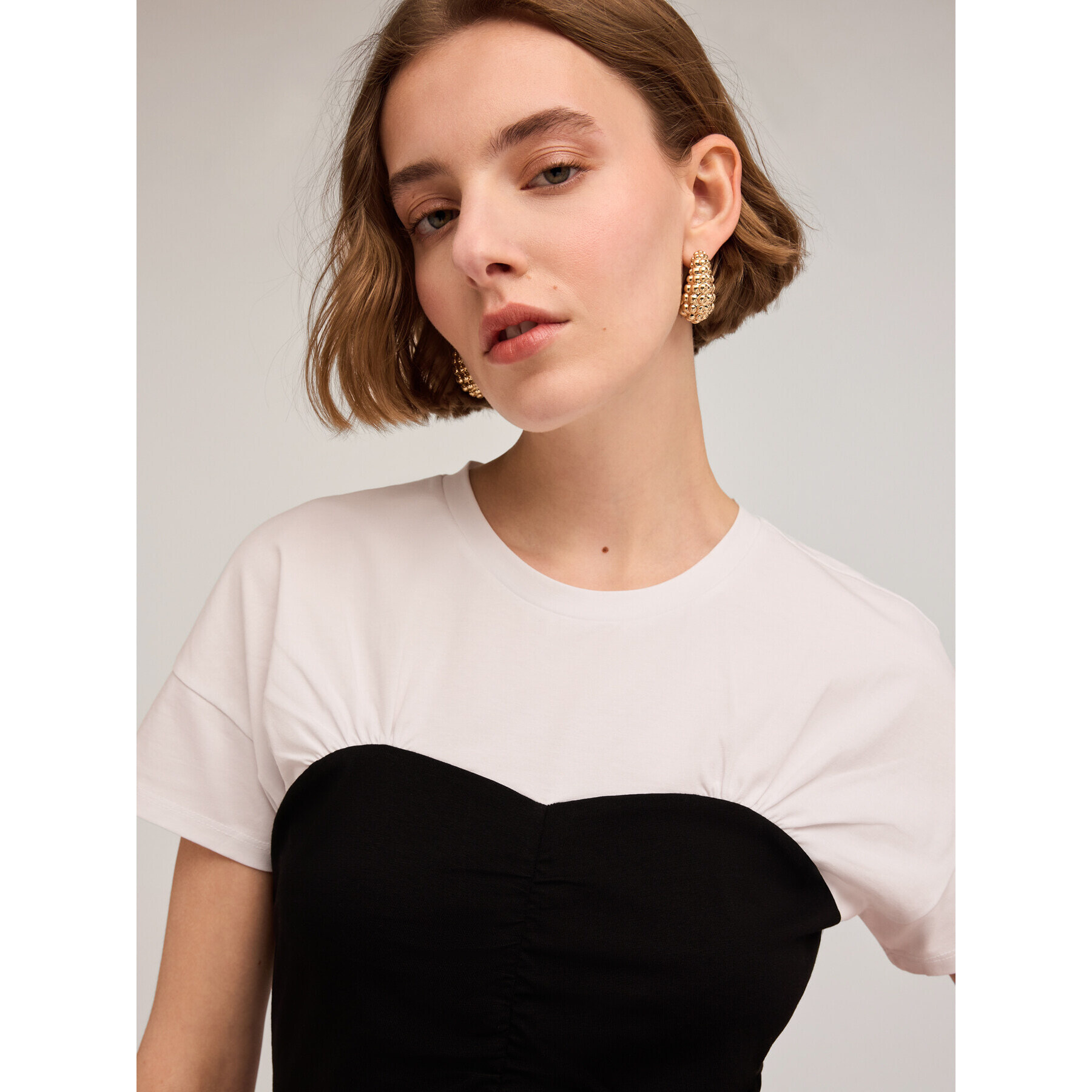 Motivi - Camiseta detalle bustier - Blanco